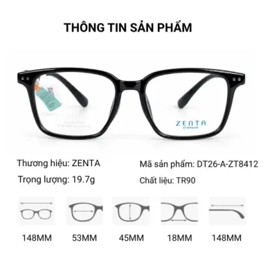 Gọng Kính ZENTA DT26-A-ZT8412
