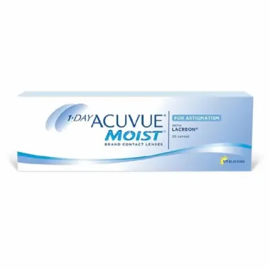 Kính Áp Tròng Lens Cận Loạn Trong Suốt Không Màu 1 Ngày Johnson & Johnson 1 Day Acuvue Moist for ASTIGMATISM Chính Hãng