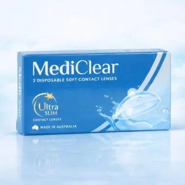 Kính Áp Tròng Trong Suốt Không Màu Siêu Mỏng Ultra Slim 3 Tháng MediClear Úc Chính Hãng Date Mới