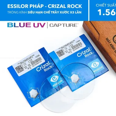 Tròng Kính Chống Ánh Sáng Xanh Blue UV Crizal® Rock™ Essilor 1.56