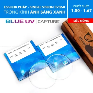 Tròng Kính Kỹ Thuật Số Single Vision BlueUV Max Az SV360 Essilor