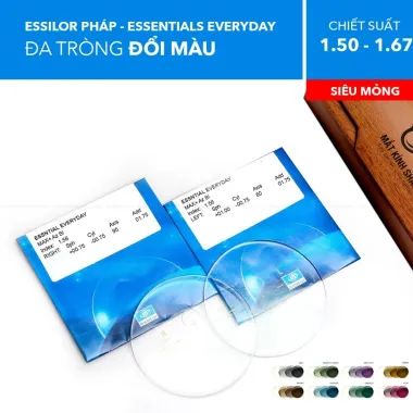 Đa Tròng Đổi Màu Transitions Gen S Essentials Everyday Essilor        