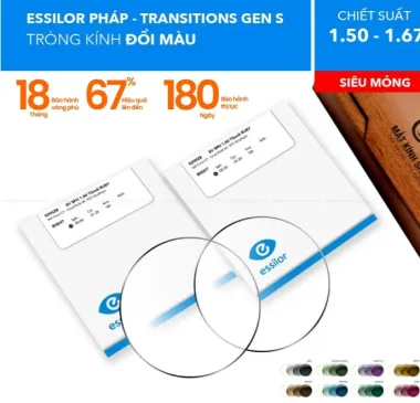 Tròng Kính Đổi Màu Essilor Transitions Gen S