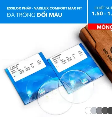 Đa Tròng Đổi Màu Transitions Gen S Varilux Comfort Max Fit Essilor