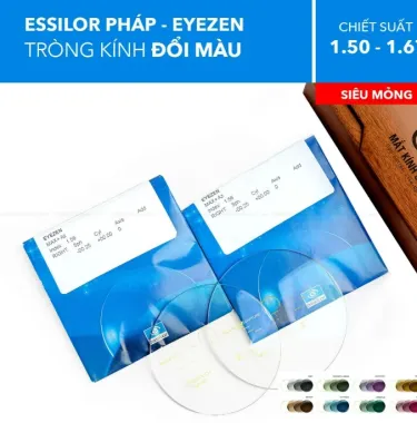 Tròng Kính Đổi Màu Transitions Gen S Eyezen Start/ Eyezen Boost Váng Prevencia/Rock/Sapphire Essilor
