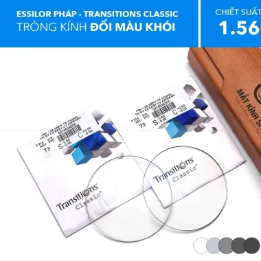 Tròng Kính Đổi Màu Trà/Khói Transitions Classic Essilor 1.56
