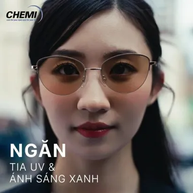 Chemi Photo Aid 1.60 Tròng Kính Đổi Màu Chống Ánh Sáng Xanh – Chính Hãng
