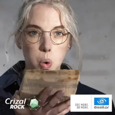 Tròng Kính Mỏng Chống Ánh Sáng Xanh Crizal Rock Blue Uv Essilor 1.60