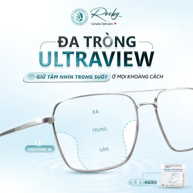 Đa Tròng Rocky Ultraview 1.61 Freeform 4K Chống Ánh Sáng Xanh Chính Hãng