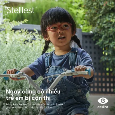 Tròng Kính Kiểm Soát Tiến Triển Cận Thị Stellest Essilor 1.59 Airwear
