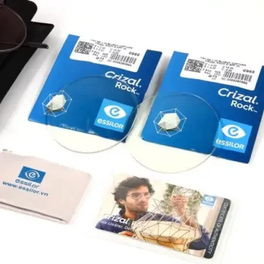 Tròng Kính Mỏng Chống Ánh Sáng Xanh Crizal Rock Blue Uv Essilor 1.60