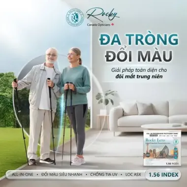 Đa Tròng Rocky 1.56 Digital Đổi Màu & Lọc Ánh Sáng Xanh Chính Hãng