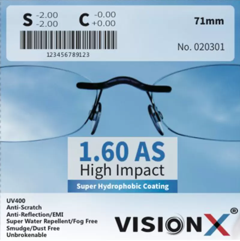 VisionX 1.60 AS High Impact SHMC