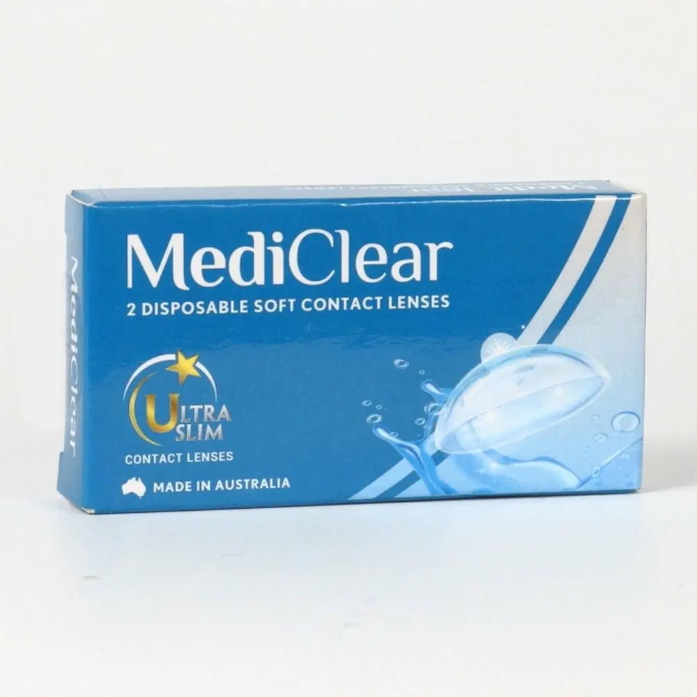 Kính Áp Tròng Trong Suốt Không Màu Siêu Mỏng Ultra Slim 3 Tháng MediClear Úc Chính Hãng Date Mới