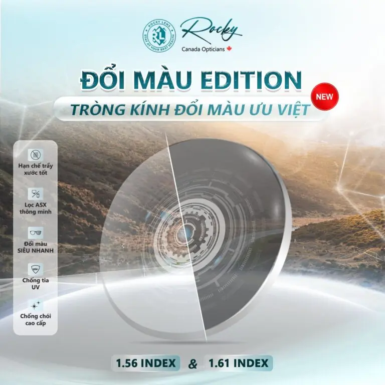 Tròng Kính Rocky Edition 9 Đổi Màu Khói 1.56
