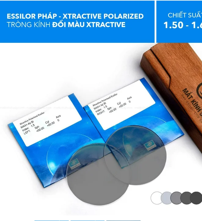 Tròng Kính Đổi Màu Transitions XTRActive Polarized Essilor