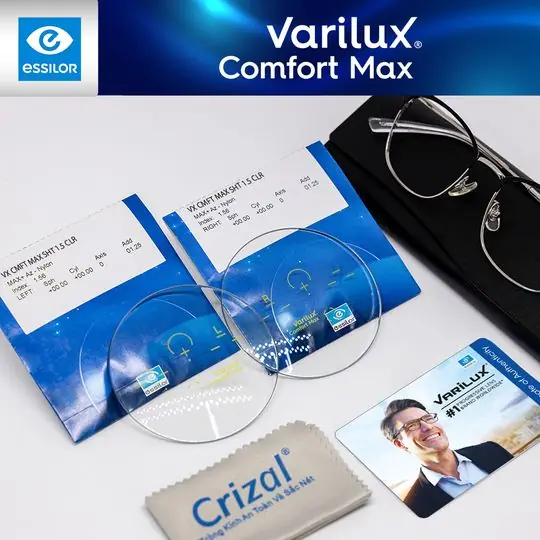 Đa Tròng Chống Ánh Sáng Xanh Varilux Comfort Max Fit Essilor